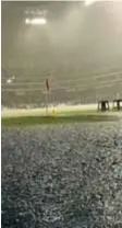  ?? |ISRAEL SALAZAR ?? La torrencial lluvia inundó la cancha.