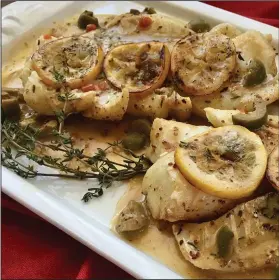  ??  ?? Lemon Dijon Cod Saute (Courtesy of Gwynn Galvin)