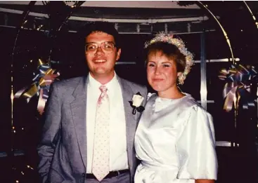  ?? Family photos ?? Cort McMurray and his bride didn’t have an extravagan­t wedding or honeymoon.