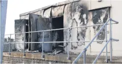  ??  ?? An arson attack at Quinn Group premises in Derrylin back in 2012