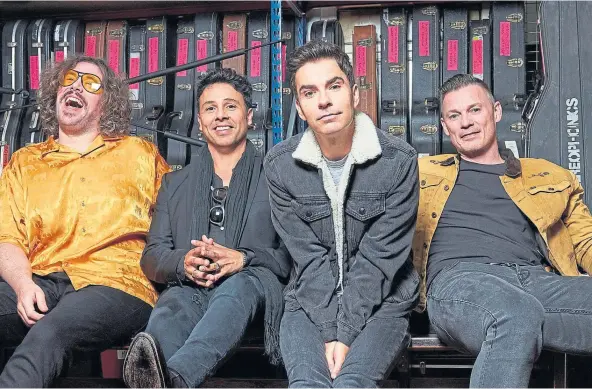  ?? ?? TOUR: Stereophon­ics frontman Kelly Jones, second from right, says ‘it always feels like a Friday night’ when the band plays a date in Aberdeen.