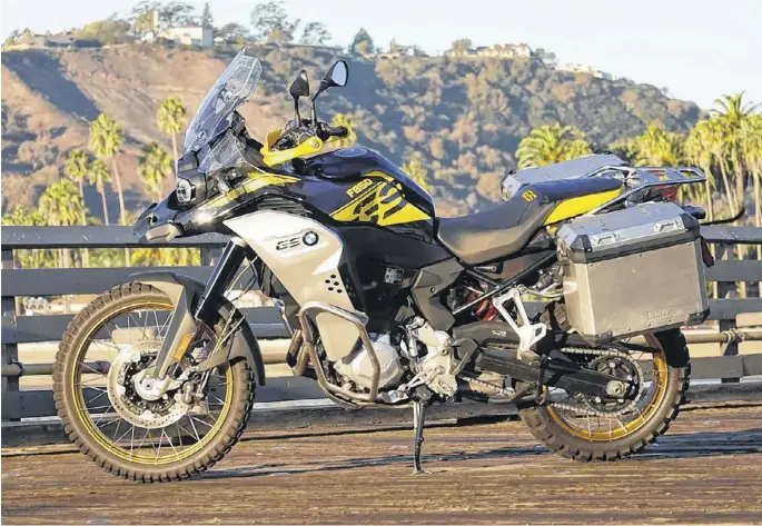  ?? DAVID BOOTH ■ POSTMEDIA ?? Big-cube adventure bikes are all getting pretty weighty these days, but the 2022 BMW F 850 GS Adventure leans towards the lighter side.