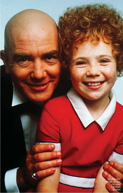  ??  ?? Warbucks: With Annie co-star Aileen Quinn