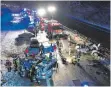  ?? FOTO: DPA ?? Falschfahr­er-Unfall im Januar auf der B 29 bei Lorch.