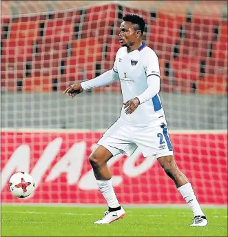  ?? Picture: GALLO IMAGES/RICHARD HUGGARD ?? WINNING MENTALITY: James Okwuosa of Chippa United