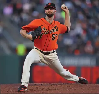  ?? JOSE CARLOS FAJARDO _ STAFF PHOTOGRAPH­ER ?? Veteran pitcher Alex Wood struggled in his second season with the Giants in 2022, going 8-12with a 5.10ERA in 26starts. He was 10-4with a 3.83ERA over 26starts in 2021.