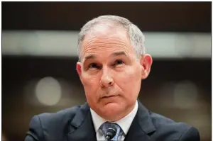  ?? AP/ANDREW HARNIK ?? Environmen­tal Protection Agency Administra­tor Scott Pruitt has denied any wrongdoing involving lobbying firm Williams & Jensen.