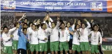  ?? /TWITTER SELECCIÓN MEXICANA. ?? Solo Héctor Moreno (5) queda de aquella ‘generación dorada’ que alzó la Copa en Perú 2005.