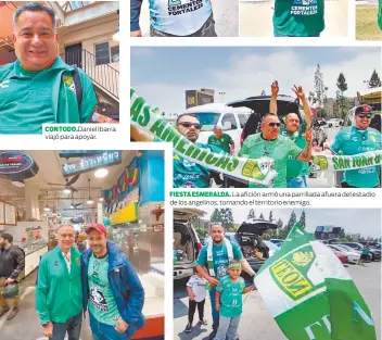  ?? ?? FIESTA ESMERALDA. La afición armó una parrillada afuera del estadio de los angelinos, tomando el territorio enemigo.