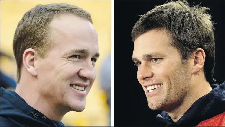  ?? — THE ASSOCIATED PRESS FILES ?? Denver Broncos quarterbac­k Peyton Manning is 5-11 all-time in head-to-head matchups with his rival, Patriots QB Tom Brady.