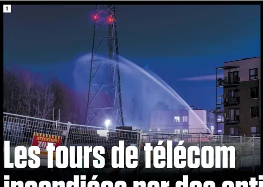  ??  ?? 1. Une tour cellulaire appartenan­t à Telus, située sur le boulevard Michèle-bohec, à Blainville, a été incendiée en début de nuit hier. 2. et 3. Jessica Kallas, 25 ans, est en couple avec son présumé complice, Justin-philippe Pauley, 28 ans, depuis quelques mois. Ils ont tous deux été longuement interrogés au poste de la Sûreté du Québec de Mascouche hier. PHOTOS AGENCE QMI, ERIK PETERS ET MAXIME DELAND 1