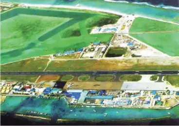  ?? PHOTO: MMPRC ?? An aerial view Ibrahim Nasir Internatio­nal Airport, located at Hulhule Island