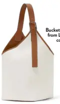  ??  ?? Bucket bag and tote from Loewe’s SS19 collection