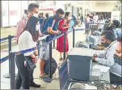  ?? ?? Passengers to be tested at airports.