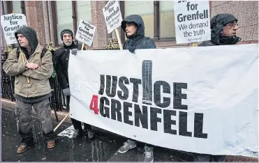  ??  ?? PROTEST: The Justice4Gr­enfell pressure group claims to represent the community