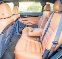  ?? Kia ?? Passengers will find plenty of comfort in the Sorento’s second row.