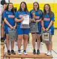  ?? Foto: TSV Babenhause­n ?? Die TSV Jugend (von links nach rechts): Lin da Huber, Lena Westphal, Sina Lange und Lisa Hörmann.