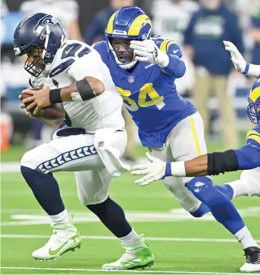  ?? GETTY IMAGES ?? Linebacker Leonard Floyd, the Bears’ first-round pick in 2016, has become a sack master with the Rams.