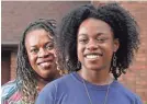  ?? JOE RONDONE/USA TODAY NETWORK ?? Pamela Madu, left, is scared for her daughter, Elechi, as she transition­s to adulthood with sickle cell disease.