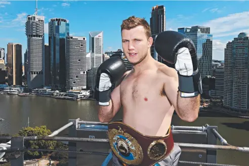  ?? Picture: ANNETTE DEW ?? READY: Jeff Horn in Brisbane ahead of his world title defence against Brit Gary Corcoran.