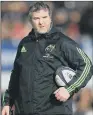  ??  ?? TRAGEDY: Anthony Foley, head coach of the Munster team.