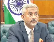  ??  ?? External Affairs Minister of India Dr S Jaishankar attends a virtual meeting of RIC foreign ministers via video conferenci­ng, in Delhi.