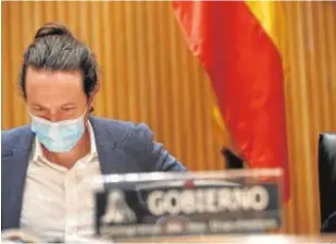  ?? JAIME GARCÍA ?? Pablo Iglesias, en una de las comisiones del Congreso