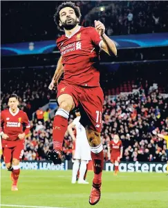  ??  ?? Liverpool’s Mohamed Salah