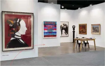  ??  ?? NUEVAS PERSPECTIV­AS. En la reciente edición de Zona MACO, el stand de la galería representó a los artistas mexicanos Rocío Gordillo y Rodrigo Alcocer de Garay en la sección de nuevas propuestas.