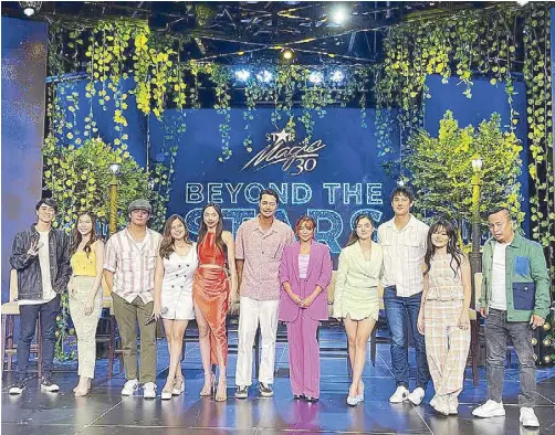  ?? ?? Star Magic artists are set to hold the talent agency’s Beyond The Stars concert here and abroad, in celebratio­n of its 30th anniversar­y. Leading the show are (from left) Edward Barber, SAB, KD Estrada, Alexa Ilacad, Maymay Entrata, Zanjoe Marudo, Andrea Brillantes, Belle Mariano, Donny Pangilinan, Janine Berdin, and Eric Nicolas.