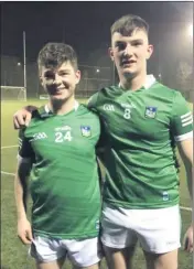  ?? ?? Zach McCarthy and Conor McGrath pictured after last Saturdays game.