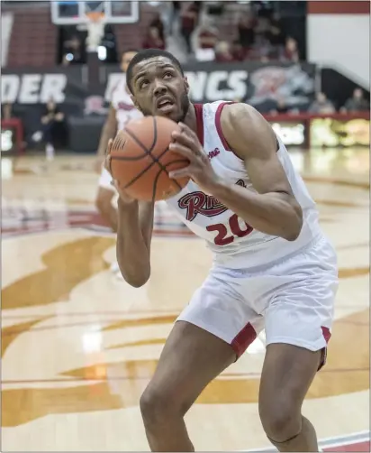  ?? JOHN BLAINE — FOR THE TRENTONIAN ?? Rider’s Tyere Marshall averaged 10.8points and 6.6rebounds per game last season, but was left off any all-conference team. He’s used that as motivation to come back in the best shape of his life for his senior season.