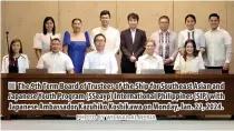 ?? PHOTO BY WILMAR ALMERIA ?? ▪ The 9th Term Board of Trustees of the Ship for Southeast Asian and Japanese Youth Program (SSeayp) Internatio­nal Philippine­s (SIP) with Japanese Ambassador Kazuhiko Koshikawa on Monday, Jan. 22, 2024.