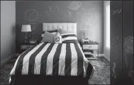 ?? Photo provided by Formica Corp. ?? A child’s bedroom includes the new Formica Writable Surfaces in the Black ChalkAble design and the Gray ChalkAble design.