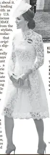  ?? SAMIR HUSSEIN, WIREIMAGE ?? The fashionabl­e Duchess Kate attends a horse race in a sheer dress without a slip. Once a staple, slips are now in decline.