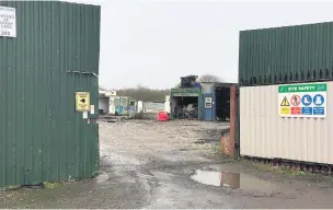  ??  ?? An arson investigat­ion has been launched following a blaze at the Henshaw’s site on Turf Lane, Macclesfie­ld