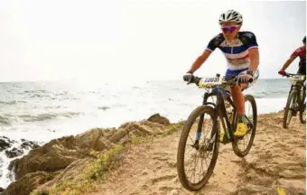  ??  ?? Au départ de la course, Pauline se disait ne pas être « vraiment dedans ». Et pourtant, elle finira 2e.