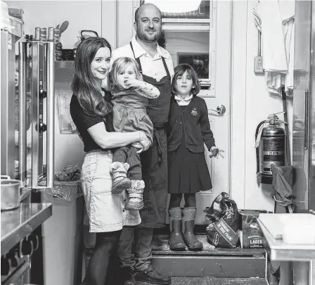  ??  ?? Having run their own successful restaurant in Toronto, Geoff and Lucy Hopgood have opened Juniper Food and Wine in Wolfville, where they can have a bigger backyard and spend more time with their two young daughters.