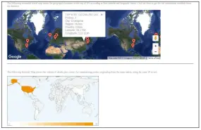  ??  ?? To give you an overview of malicious behaviour, click the Geo tab in KippoGraph to bring up a list of probing attempts on a country-by-country basis.