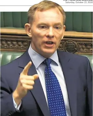  ??  ?? FURIOUS: Labour former minister Chris Bryant delivering an emotional speech