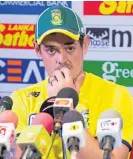  ?? /Sameera Peiris/Gallo Images ?? Stand-in skipper: Quinton de Kock faces the media in Sri Lanka.