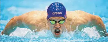  ?? FOTO: IMAGO ?? Durchbruch für den Weltklasse­schwimmer: Philip Heintz schwimmt in Berlin in neue Sphären.