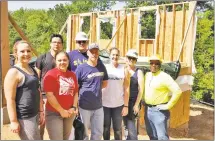  ??  ?? From left, front row, are Casey Furman, Mahreana Burnham, Steve Murray, Megan Duva, Kristen Furtak and Bobby Carter. From left, second row, are Devin McManus and Derek Czenczelew­ski. Missing from the photo is Sara Russomanno. All took part in the June 16 build day in Portland.