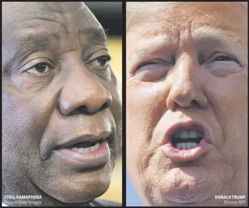  ?? Picture: Gallo Images Picture: AFP ?? CYRIL RAMAPHOSA
DONALD TRUMP