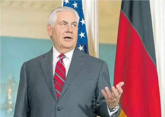  ?? AFP ?? Derrumbe. El canciller Rex Tillerson tiene los días contados, según informacio­nes de fuentes oficiales que publicó The New York Times.