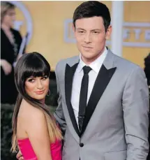 ?? The Canadian Press/files ?? Lea Michele, left, and Cory Monteith were in a relationsh­ip both on and off the hit high-school musical series Glee, which airs on Fox.