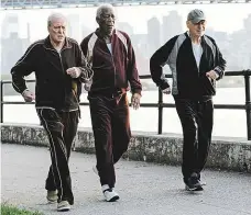  ?? Foto: AP ?? Trio lupičů Michael Caine, Morgan Freeman a Alan Arkin se rozhodnou přepadnout banku, a tak musí pořádně trénovat, aby to zvládli.