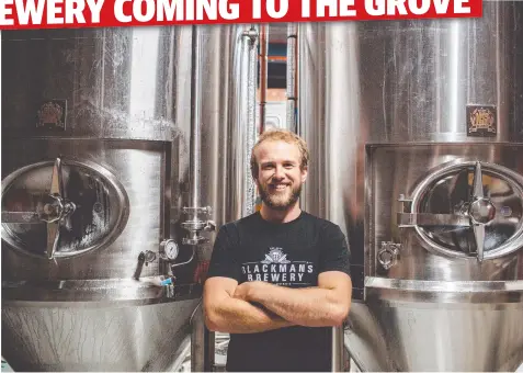  ??  ?? BREWING UP A NEW SITE: Renn Blackman of Blackman's Brewery is expanding to Ocean Grove for his third venue.