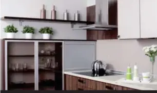  ??  ?? Estilo minimalist­a para una cocina de pequeñas dimensione­s.