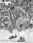  ?? TROY TAORMINA/USA TODAY SPORTS ?? Rockets guard James Harden has a league-leading 30.6-point scoring average with 30 double-doubles.